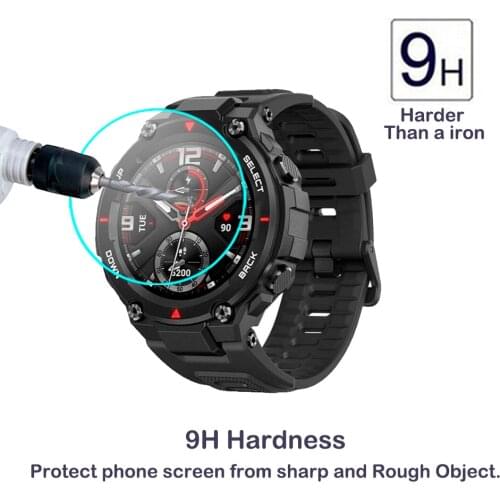 For Huami Amazfit T-Rex T-Rex Pro 9H HD Protective Tempered Glass Films Smartwatch Anti-Fingerprint Screen Protector