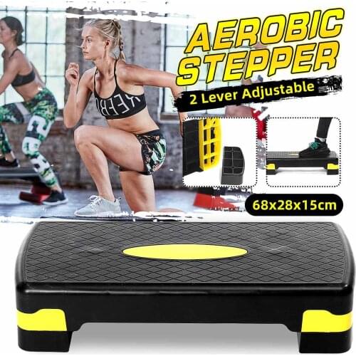 100KG Fitness Aerobic Step Adjustable Non-slip Cardio Yoga Pedal Stepper Gym Workout Exercise Fitness Aerobic Step Equipment