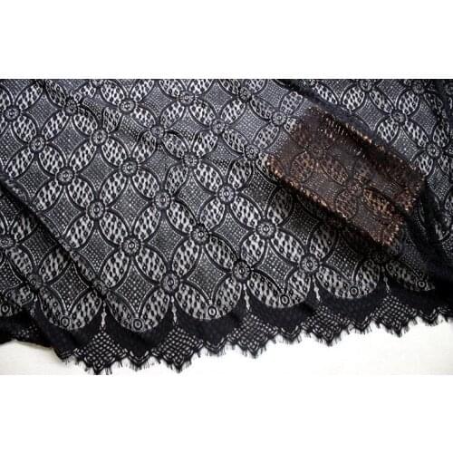 2019 high quality 150cm x 300cm african lace fabric eyelash lace wedding dress craft lace applique