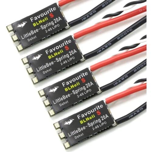 4 / 8 pcs Favourite FVT LittleBee 20A-S 20A S ESC BLHeli_S BLHeli S OPTO 2-4S Support Mulitshot OneShot125 Oneshot42 Multicopter