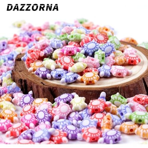 50/100/200Pcs Animal Shape Mixed Plastic Perforation Beads Acrylic Loose Beads for DIY Jewelry Necklace Bracelet Accessories