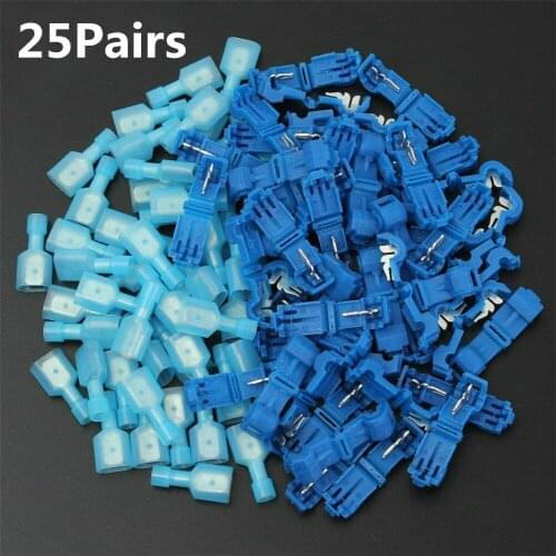 50pcs quick connect lock wire terminal connector electrical crimping cable