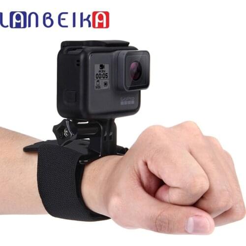 LANBEIKA For Go Pro Accessories Adjustable Wrist Strap Mount for DJI OSMO Action GoPro HERO 8 7 6 5 4 3+ SJCAM SJ4000 SJ8 SJ9 YI