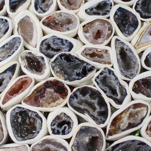 Brazil imports natural single crystal cornucopia No. mini agate agate stone agate Crystal Cave