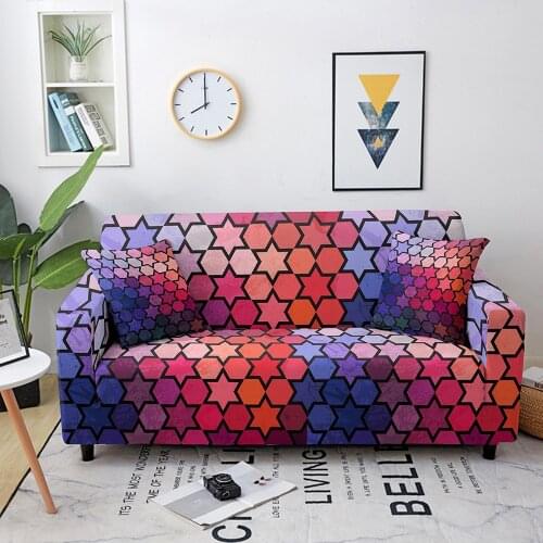 Geometric Elastic Sofa Covers for Living Room Stretch Sectional Corner Sofa Slipcovers Couch Cover Sofa Protector funda sofa