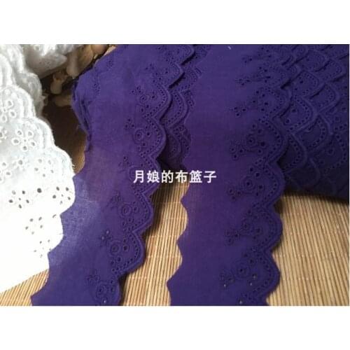 Purple DIY handmade quilts restoring ancient ways is pure cotton cloth cotton lace embroidery lace 6 cm