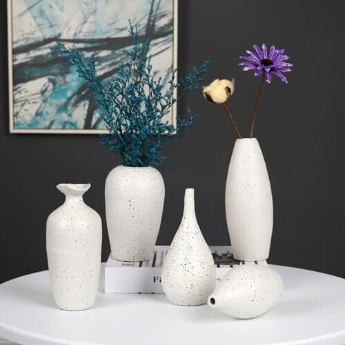 Nordic Style Small ceramic Vase Literature And Art Flower Arrangement Vases For Homes House Home Decoration Accessories Ornament