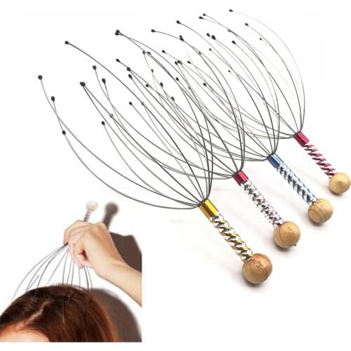 Anti-stress Tens Pain Relief Octopus Head Scalp Massage Neck Stress Release Relax Massager Claw Hair Scalp Treatments Tools