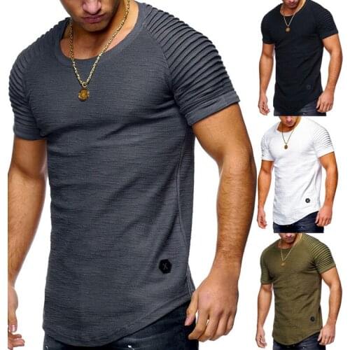 2021 Long Sleeve T-Shirt Casual Summer Autumn Men Tops Street Wear Slim Fit Male Tops Short Sleeve Fashion Male Tops