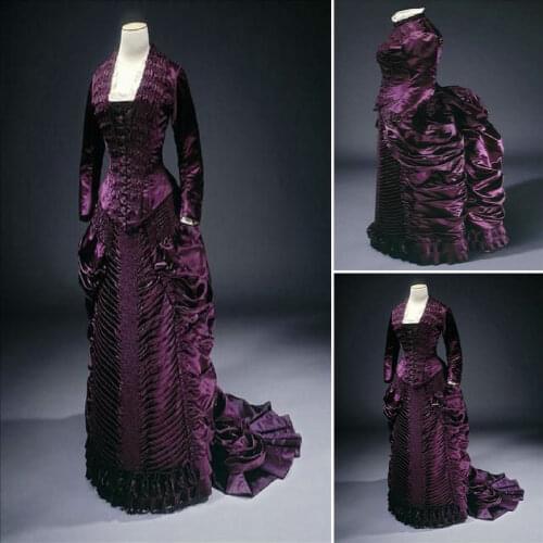 2017 New!Customer-made Victorian Dress1860S Scarlett Civil War Southern Belle dress Marie Antoinette dresses US4-36 C-906