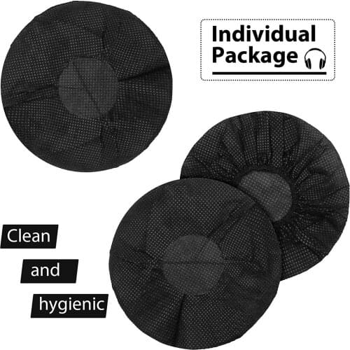 100 Packs/Set Disposable Earpads Cover Stretchable Earcup Protectors Breathable Fits 3.93-4.72inches Headset Ear Cushions