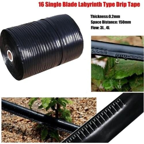 Wholesale 1000m/roll 3L 16mm Drip Tape Single Blade Labyrinth Type Drip Irrigation Hose Water Saving Drip Hose Water Belt