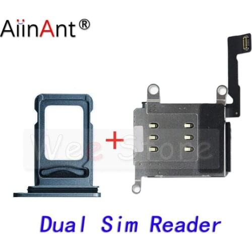 Original Dual Sim Card Reader Adapter Connector Flex Cable For iPhone 11 XR Sim Card Tray Slot Holder Mobile Phone Parts