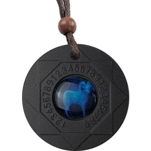 Aries Mens negative ion quantum scalar energy pendant Pendant Necklace- Quantum Scalar Energy Lava Stone Necklace for Women