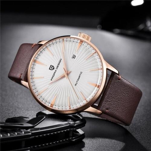 PAGANI DESIGN fashion simple automatic mechanical watch leather waterproof Automatic Date Watch Relogio Masculino