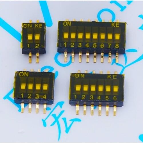 Toggle Switches 1.27MM DIP switch KE SMD toggle switch DSHP04TSGER 1P 2P 3P 4P 5P 6P 8P 10P switch
