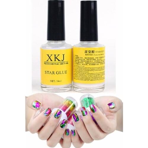 Meicailin 1bottle 16ml Nail Art Foils Transfer Glue Adhesive Star Glue Nail Gel Polish Tools False Nail Art Sticker Accessory