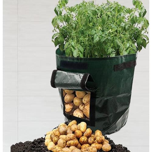 PE 10 Gallon Garden Grow Bag Onion Potato Planter Bags Vegetable Planting Bags Pots Planters Waterproof Container Bag 35*45cm