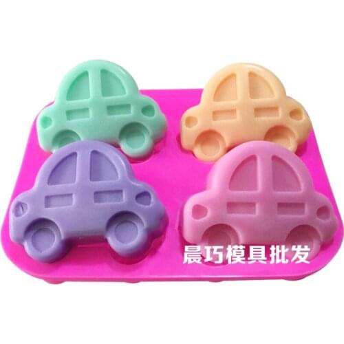 Silicone cake mold four holes car mold single hole soap about 50 g