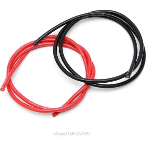 24AWG Gauge Silicone Flexible Stranded Wire Copper Cable 10 Feet Fr RC Black Red M04 21 Dropshipping