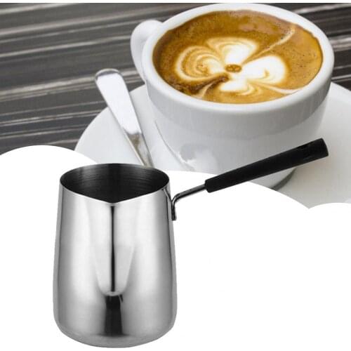 Milk Jugs Stainless Steel Milk Frothing Jugs Coffee Pitcher Pull Flower Cup Cappuccino Milk Pot Espresso Cups Milk Melting Pot