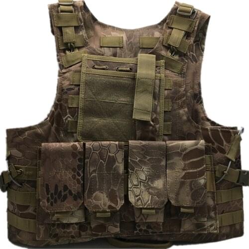Tactical Vest Outdoor Camouflage Mens Military Hunting Vest Field Battle Airsoft Molle Combat Assault Plate Carrier Hunting Vest