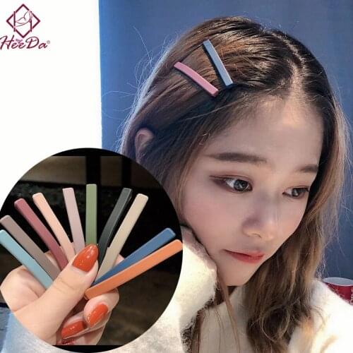 10 Pieces Women BB Hair Clips Korean Fashion Simple Barrettes Girls Fashion Joker Hairclip Lady Trendy Colorful Hair Accessories