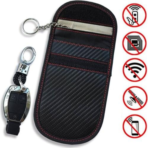 Two sizes Signal Shielding Bag Car Key Signal Blocker Case Faraday Cage Fob Pouch Blocking Bag Car Key Signal Blocker Pouches