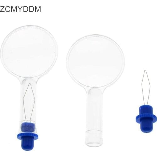 ZCMYDDM Plastic Needle Threader with Magnifier for Craft Stitch Easy Threading Bow Wire Insert Craft Tool DIY Sewing Supplies