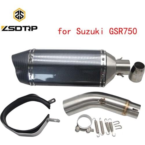 ZSDTRP For Suzuki GSR 750 Escape Slip on Motorcycle AK Exhaust Pipe Muffler And Link Pipe System