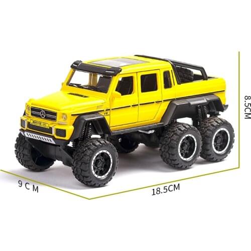 1: 32 Simulation Big Tire Alloy SUV Childrens Toy Car Model Boys Birthday Christmas Gift Yellow CAR