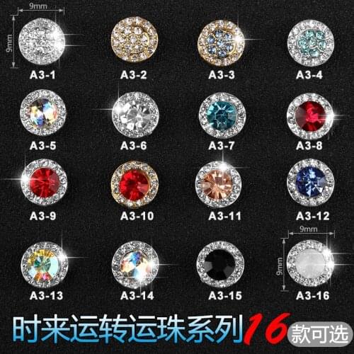 1pcs Nail Art Jewelry Transfer Bead Alloy Diamond Set Bridal Nail Art Colorful Diamond Sticker DIY 3D Manicure Art Decoration