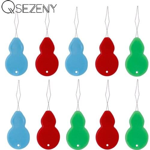 10/50pcs/set Hand Sewing Stitch Wire Needle Threader Thread Guide Tool Needlework DIY Craft Tool Color Random