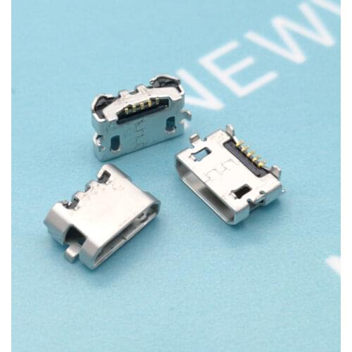 100Pcs Micro Usb Female Socket 5Pin Reverse Horn Micro Usb Female Horn Reverse 7.2 Port Charging Port Mini Usb Connector