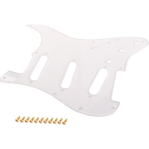 1Ply Transparent PVC Guitar Pickguard 11 Holes for ST Style Guitar Accessory
