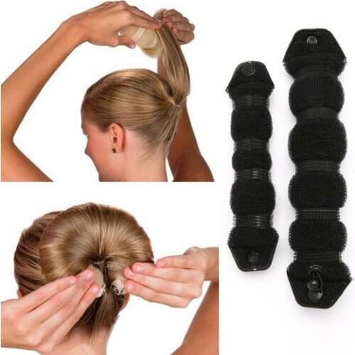 2pcs/Set Women Girl Magic Style Hair Styling Tools Buns Braiders Curling Maker Headwear Hair Rope Hair Band Accessories Tool