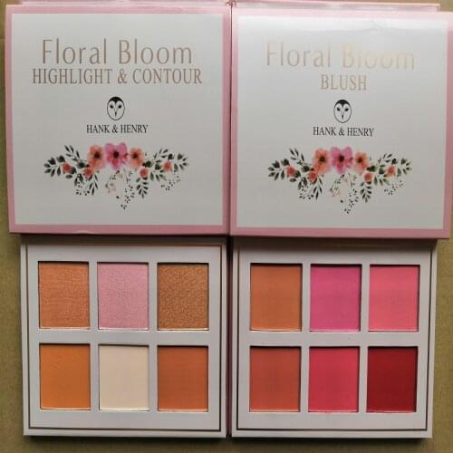 2019 new HANK HENRY FLORAL BLOOM blusher 6 color palette blusher palette blusher contour high quality natural makeup