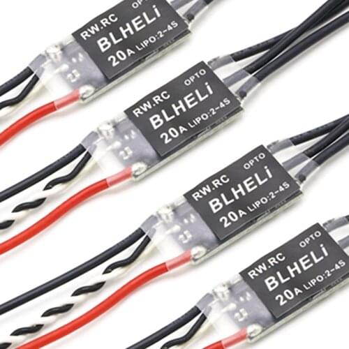 4pcs/lot Rw.Rc 16A/20A/30A Mini BLHeli 14.2 OPTO Mini 2-4s ESC For QAV250 DIY Multicopter Rc Quadcopter