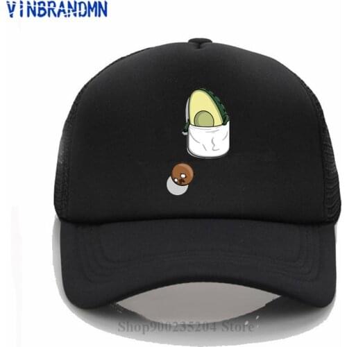 Lifesome Cartoon Avopocket Baseball hat avocados sun hat foodie nutrition fruit net hats Funny Cute Fashion avocado Hip Hop hat