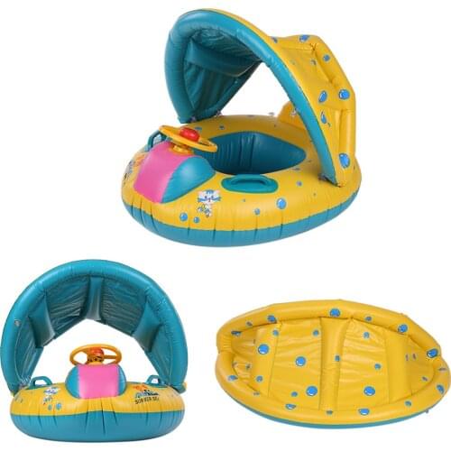 Safety Baby Swimming Ring Pool Inflatable Adjustable Infant Swimming Pool Float Sunshade Seat Baby Bathing Circle Piscina Wheel