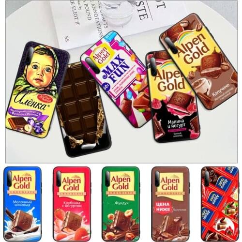 Trend Alpen Gold Chocolate Black Rubber Mobile Phone Case For Redmi S2 4X 5 5A Plus 6 6A 7 7A 8 8A 9 9A Cover