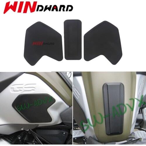 Black Rubber Motorcycle Tank Traction Side Pad for R1200GS_LC_ADV 2013-2019