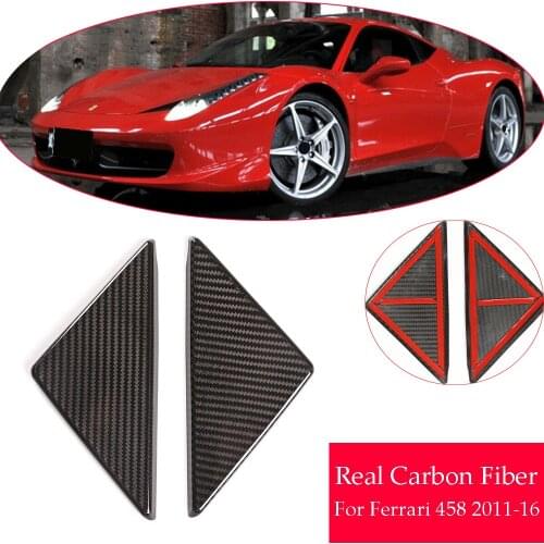 For Ferrari 458 2011-2016 Carbon Fiber Front Windows Triangle Glass Plate Cover