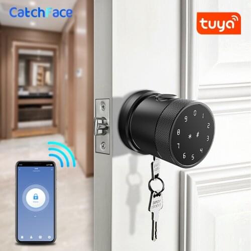 Upgrade Bluetooth Electronic Smart Lock Biometric Fingerprint Door Lock Tuya App Code RIFD Keyless Door Lock Waterproof Security