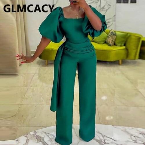 Elegant Solid OL Jumpsuits Chic Evening Party Club Ovearlls