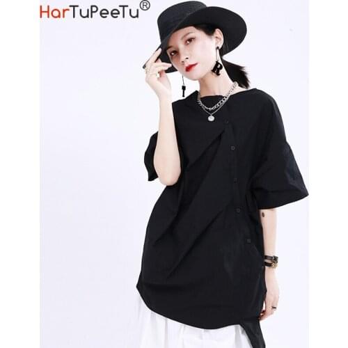 HARTUPEETU Short Sleeve Blouses