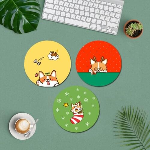 Round Round Mouse Pad Small Cute Girl Mouse Pad Soft Mat For Game Computer Cap Desk Mat Pads Non-Slip Rubber Office Mouse Pad