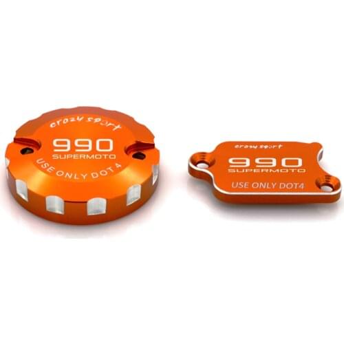 Oil Cover Front Rear Brake Cylinder Fluid Reservoir Cover Cap For KTM 990SMT 990 SuperMoto R SMT