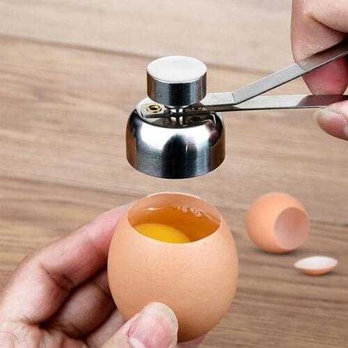 Kitchen Gadgets Shell Opener Stainless Steel Egg Opener Metal Egg Scissors Boiled Raw Egg Separator Creative Kitchen Tool Set
