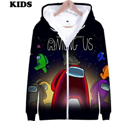 2 to 14 years old Kids Jacket Game Hoodies Casual Zipper Sweatshirt 3D Print Harajuku Students Coat Men.Women Hooded Jacket